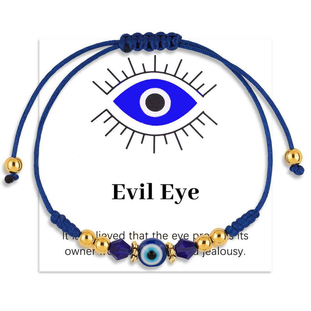 Evil Eye สร้อยข้อมือเชือกคริสตัลดesignตาชั่วร้ายสีแดง สไตล์เกาหลี มอบโชคดีและความสวยงาม เป็นของขวัญวันเกิดที่พิเศษ รูปที่ 8