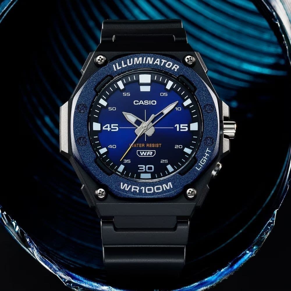 CASIO นาฬิกาข้อมือผู้ชาย CASIO รุ่น MW-620H-2AVDF สายเรซิ่น สีดำ รูปที่ 4