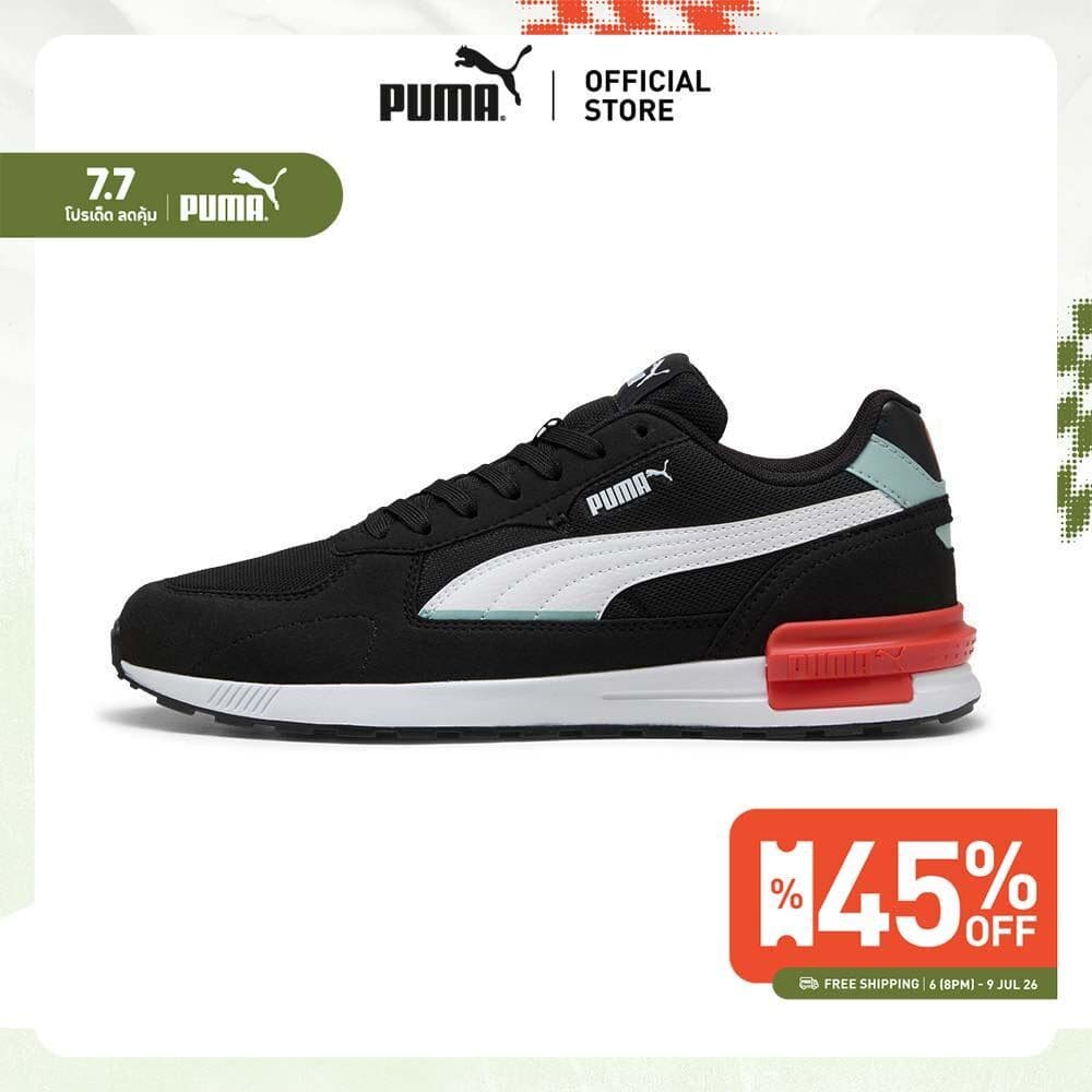 PUMA Basics รองเท้าผ้าใบ Graviton สีดำ - 38073866 รูปที่ 1