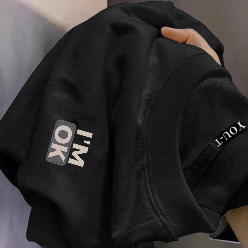 ChillTeeเสื้อน่ารัก เกาหลีสไตล์ลาย "IM OK" ผ้าCOTTONใส่สบายไม่ต้องรีดOVERSIZE เกาหลีสไตล์เสื้อเท่ๆ รูปที่ 4
