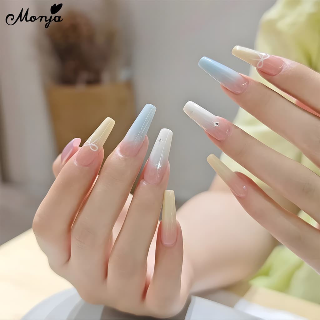 Monja Nail Art UV Gel Polish 18สี Palette กล่อง Pat Ombre สีไล่ระดับสีภาพวาดวาด เล็บออกแบบเครื่องมือ รูปที่ 8