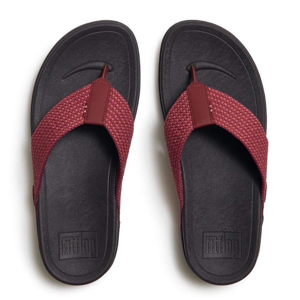 FITFLOP SURFER WEAVE-STRIPE รองเท้าแตะแบบหูหนีบผู้ชาย รุ่น GE9-D80 สี RED รูปที่ 3