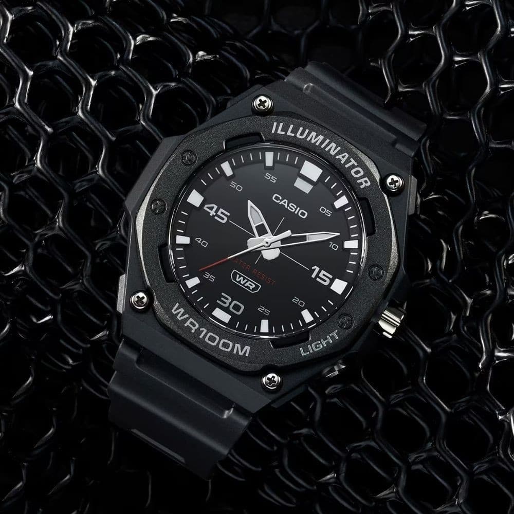 CASIO นาฬิกาข้อมือผู้ชาย CASIO รุ่น MW-620H-1AVDF สายเรซิ่น สีดำ รูปที่ 4