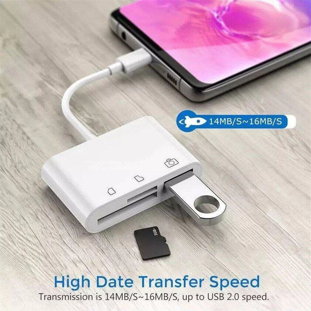 otg card reader เครื่องอ่านการ์ด SD / TF / USB การ์ดกล้อง แฟลชไดรฟ์ เครื่องอ่านการ์ดสําหรับพอร์ต USB-C / TYPE-C อะแด รูปที่ 7