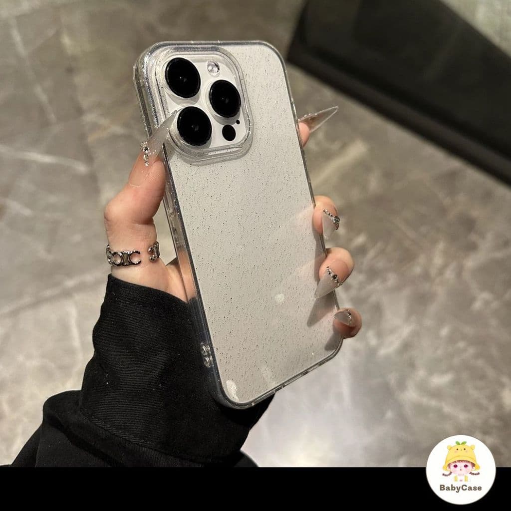 เคสไอโฟน 17 สำหรับ IPhone 16 14 11 13 12 15 Pro Max 16 7 15 8 Plus XR X XS Max ปกแป้งแวววาวเรียบง่ายน่ารักที่สร้างสรรค์ รูปที่ 8