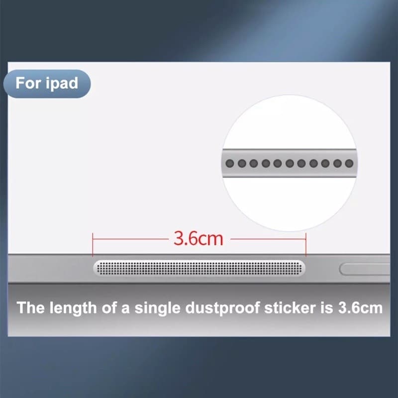 Metal Dustproof Net For iPad 12.9 11 10.9 นิ้ว Set 4ชิ้น สติกเกอร์ตาข่ายโลหะป้องกันฝุ่นลําโพงไอแพด รูปที่ 4