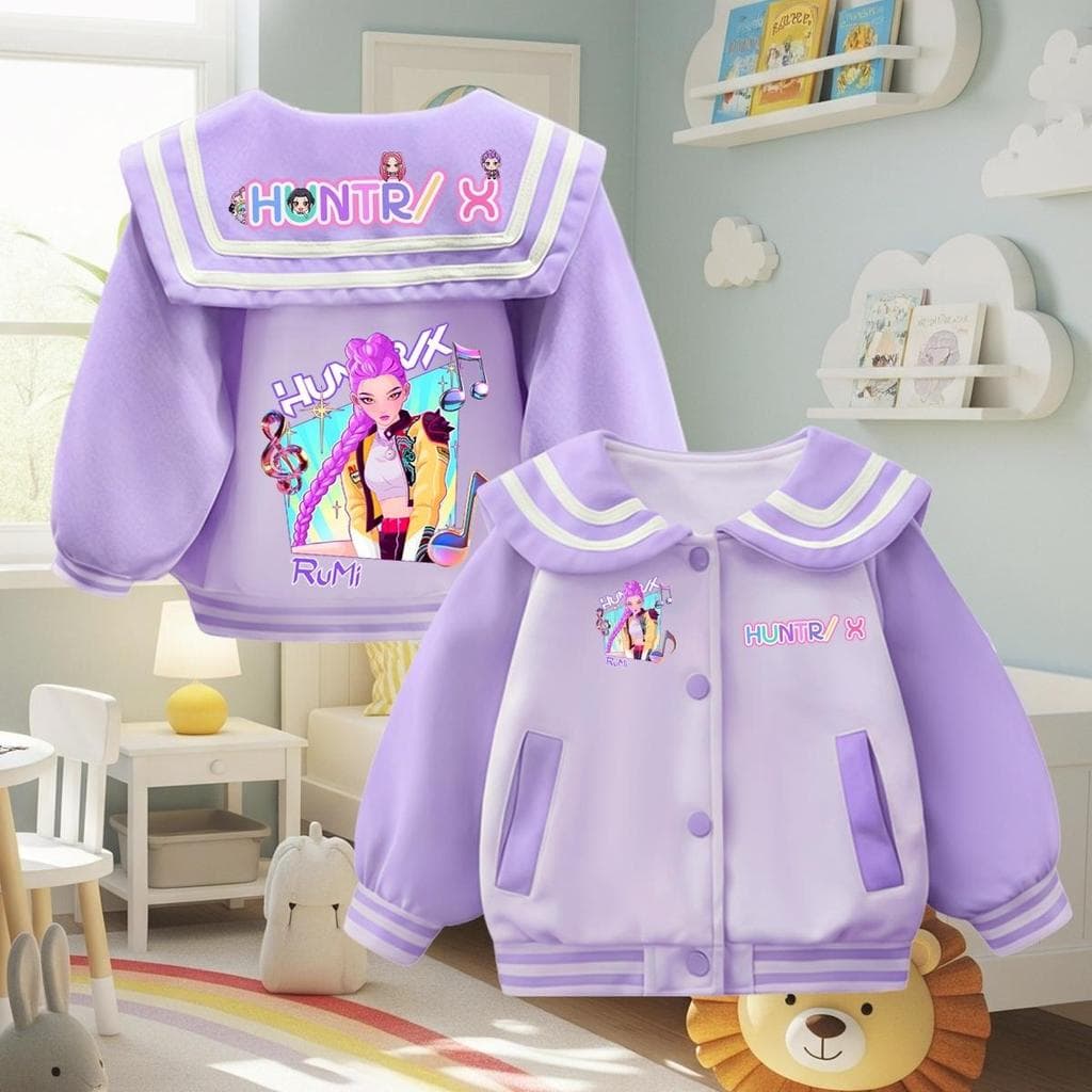 PINKเสื้อกันหนาวเด็ก ปกทหารเรือ ลายSoda pop แบบหนา ขนมิ้น กระเป๋าหน้า กระดุมหน้า * รูปที่ 4
