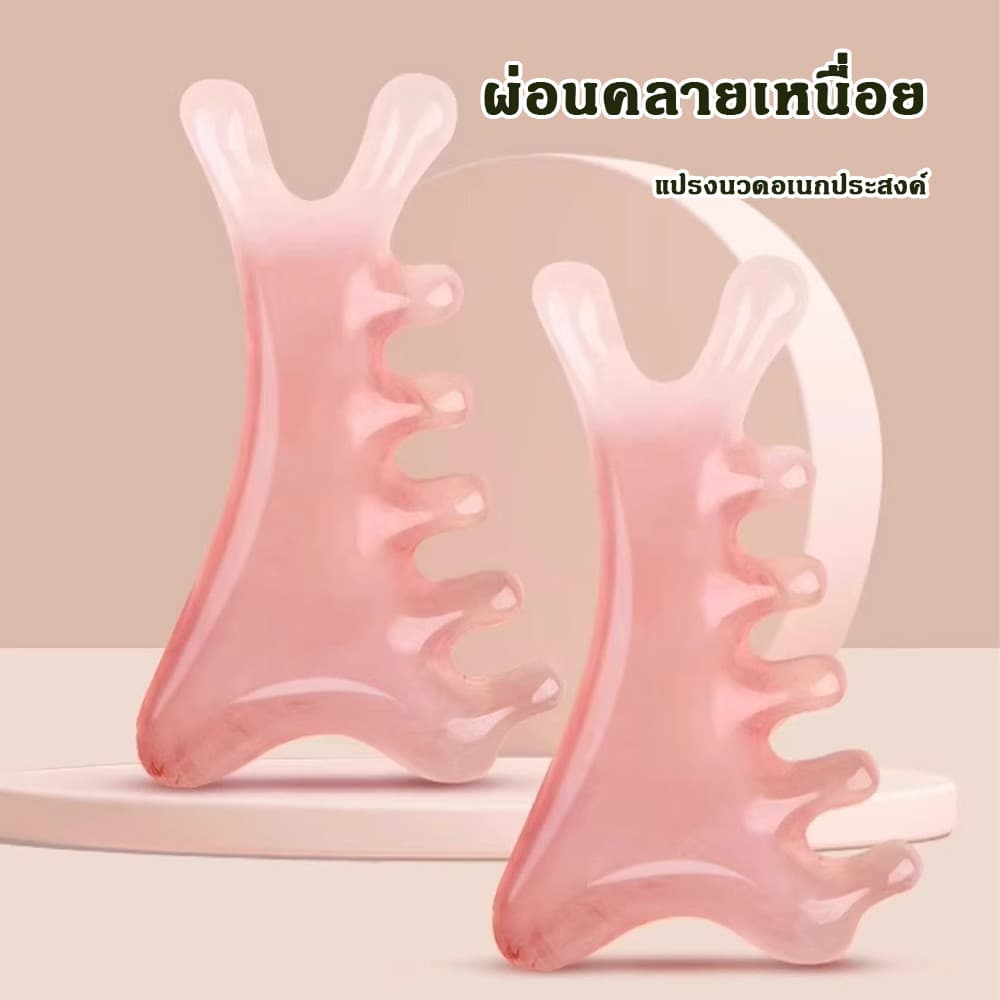 4 ใน 1 นวดหวีผมขูด Meridian กดมัลติฟังก์ชั่ใบหน้ายกเครื่องมือความงาม รูปที่ 3