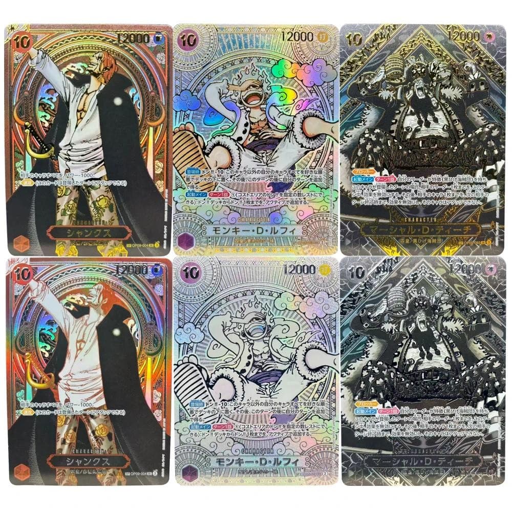 การ์ดสะสม ONE PIECE ลิง D. Luffy Marshall·D·แต่ละ Shanks JPN DIY คุณภาพสูง Self Made เกมอะนิเมะการ์ดของเล่น รูปที่ 1