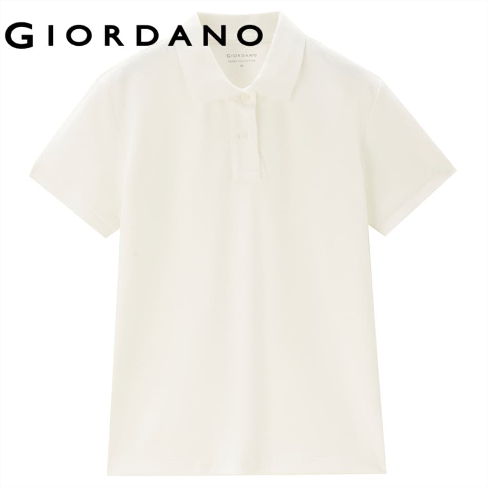 GIORDANO เสื้อโปโลผู้หญิง Women's Pique Polo Shirt 05315507 รูปที่ 4