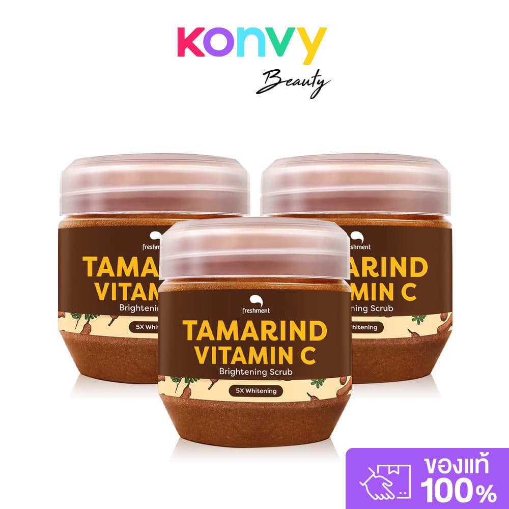 Freshment Scrub เฟรชเม้นท์ สครับขัดผิว 700g (Tamarind Vitamin C/White Milky/Bright Aura) รูปที่ 6