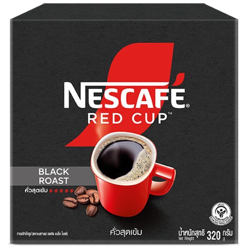 เนสกาแฟเรดคัพแบล็คโรสต์กาแฟสำเร็จรูปผสมกาแฟคั่วบดละเอียด 320ก Nescafe RedCup BlackRoast320g รูปที่ 1