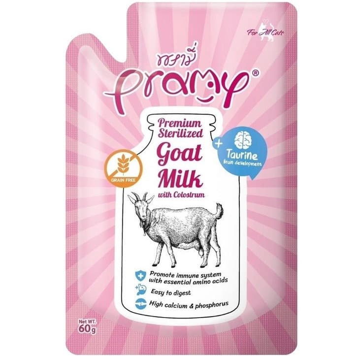 Pramy พรามี่ นมแพะสเตอริไลส์สำหรับสัตว์เลี้ยง นมแพะเกรนฟรี ย่อยง่าย เหมาะกับลูกแมว ขนาด 60g รูปที่ 6