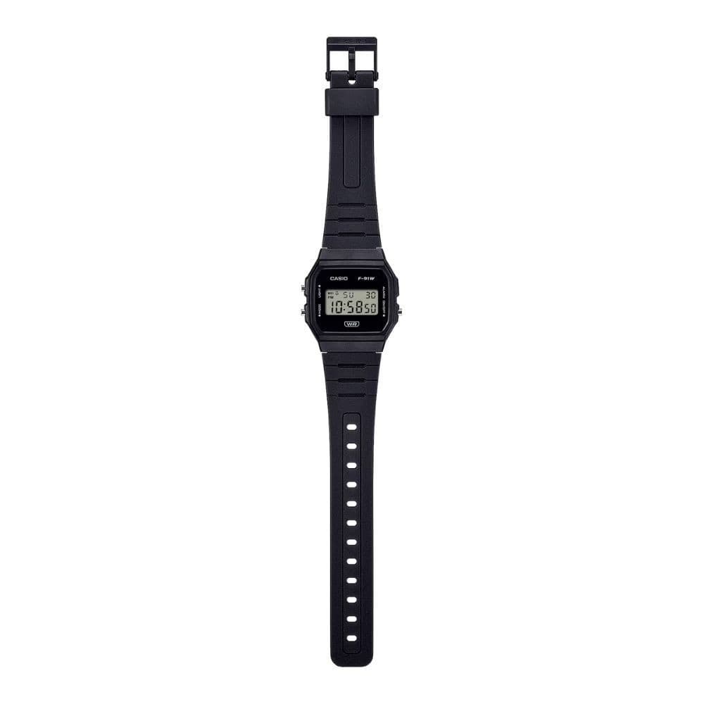 CASIO นาฬิกาข้อมือ CASIO รุ่น F-91WB-1ADF สายเรซิน สีดำ รูปที่ 2