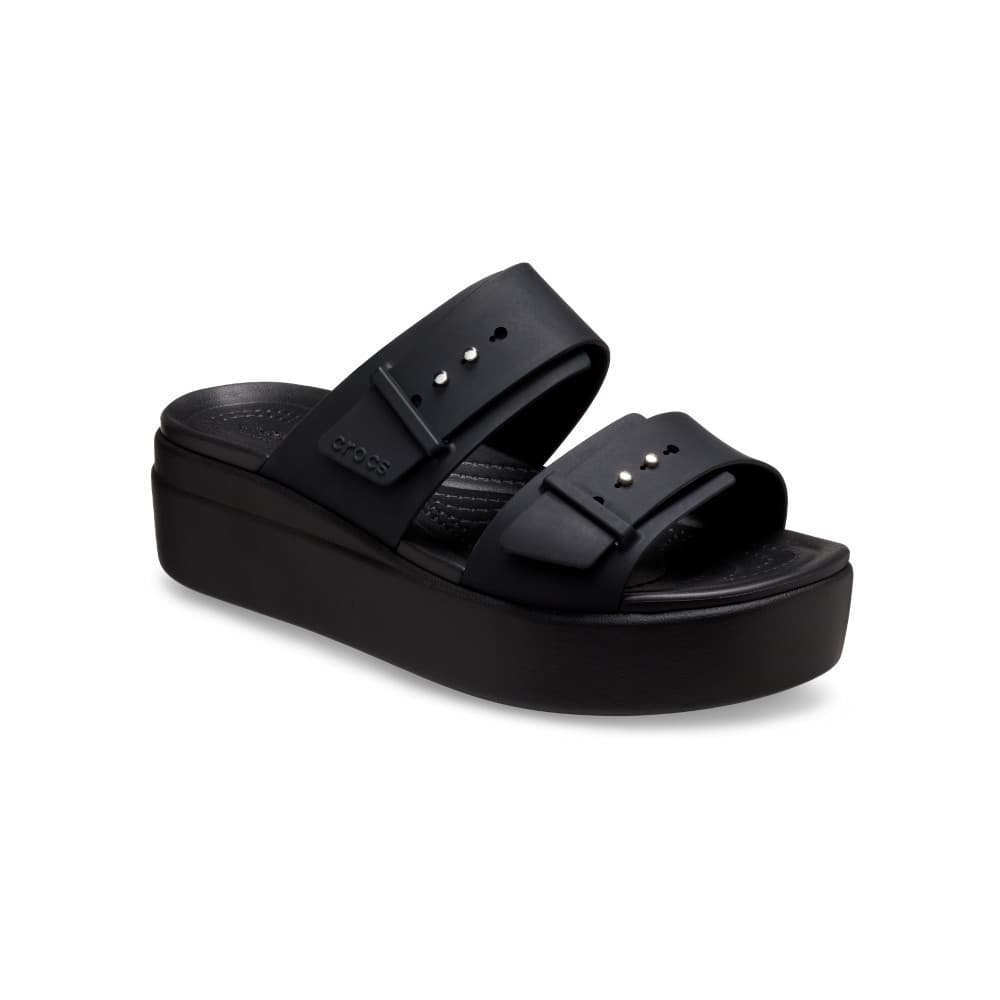 CROCS รองเท้าแตะผู้หญิง BROOKLYN BUCKLE LOW WEDGE รุ่น 207431001 - BLACK รูปที่ 2
