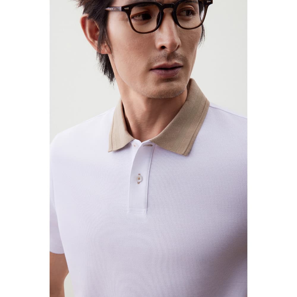 G2000 เสื้อโปโลสำหรับผู้ชาย Regular Fit รุ่น 5614146100 สีขาว รูปที่ 4