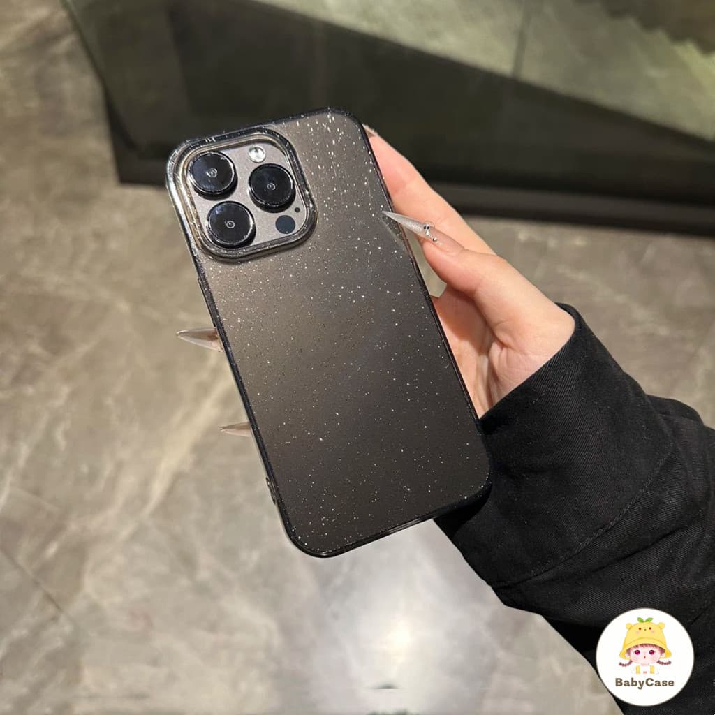 เคสไอโฟน 17 สำหรับ IPhone 16 14 11 13 12 15 Pro Max 16 7 15 8 Plus XR X XS Max ปกแป้งแวววาวเรียบง่ายน่ารักที่สร้างสรรค์ รูปที่ 9