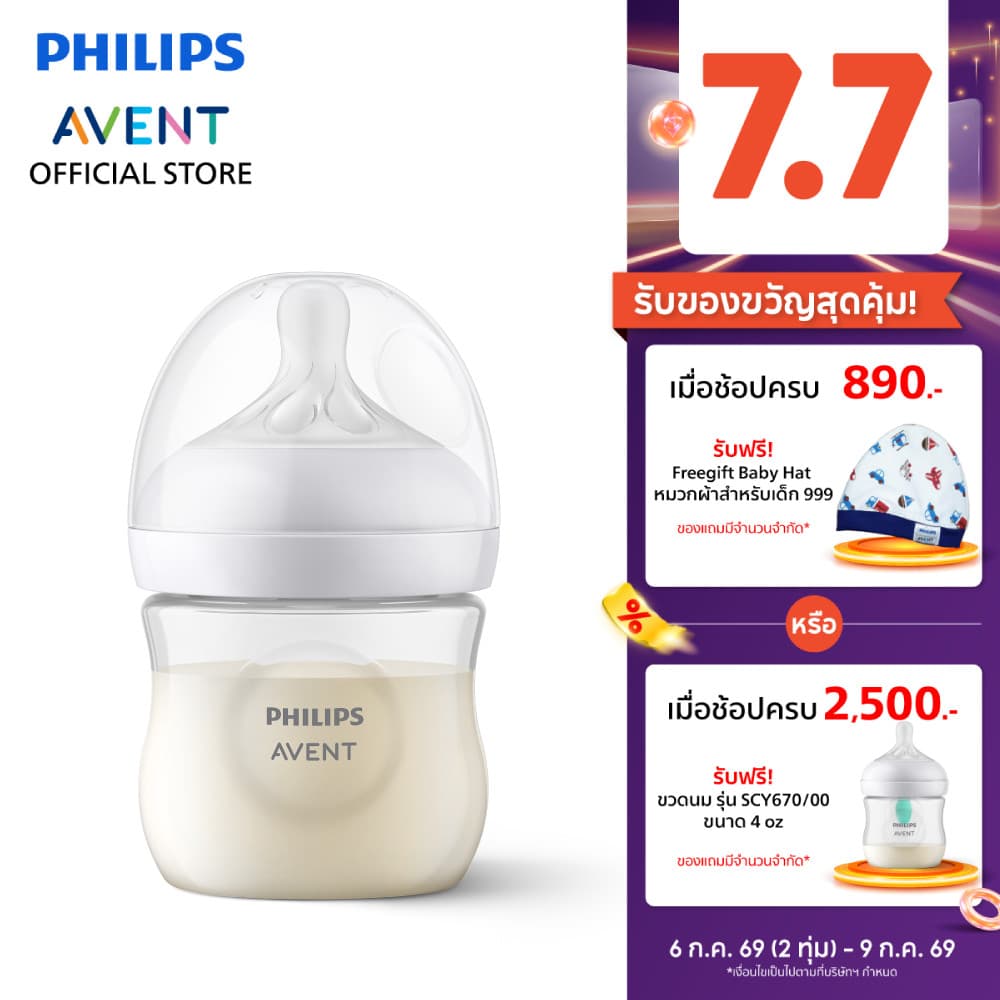 Philips Avent ฟิลิปส์ เอเวนท์ ขวดนม Natural Response ไม่ดูดไม่ไหล ขนาด 4 ออนซ์/125 มล. รุ่น SCY900/01 รูปที่ 1