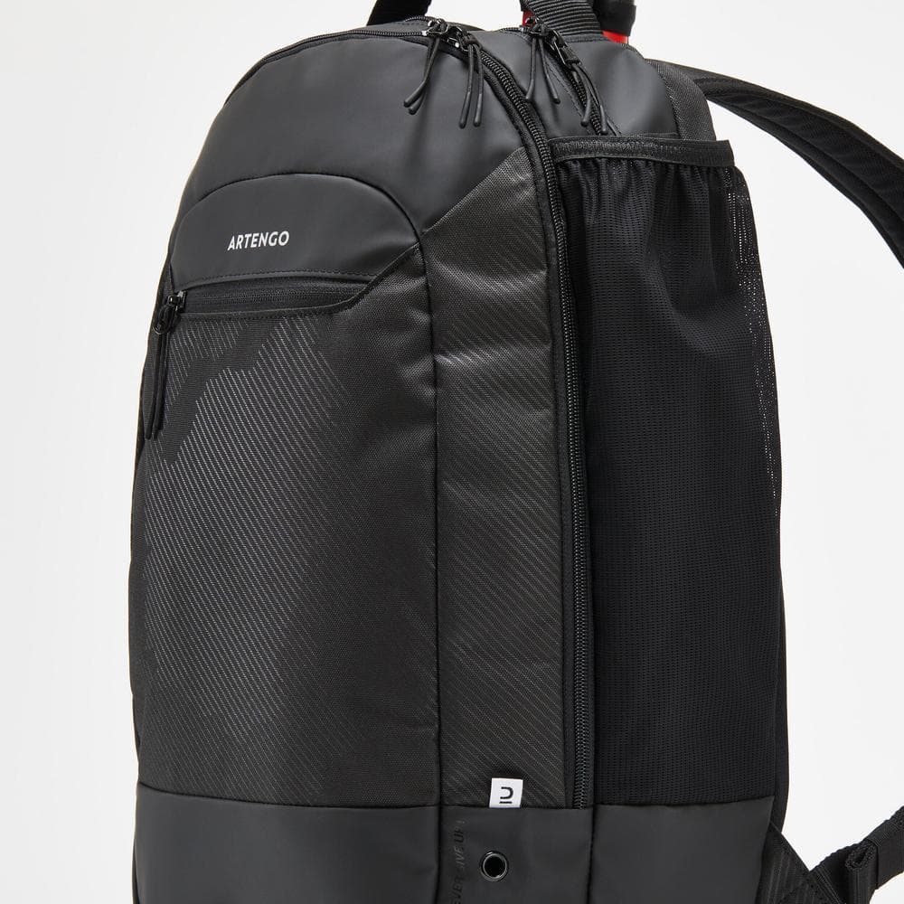 Decathlon 24 L Tennis Backpack M Team เป้สะพายหลังสำหรับเล่นเทนนิสขนาด 24 ลิตร รุ่น M Team - Black/Grey รูปที่ 4
