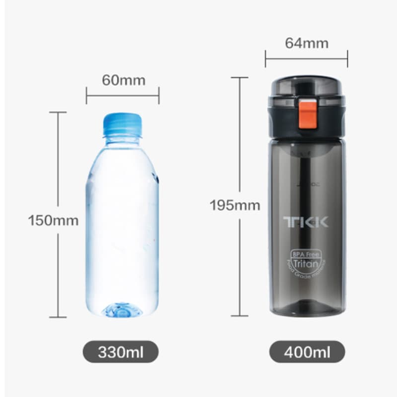 TKK ขวดน้ำเด็ก วัสดุ Tritan BPA FREE ความจุ 400ml กระบอกน้ำเด็กพกพา ไปโรงเรียน น้ำหนักเบา แบบยกดื่ม รูปที่ 9