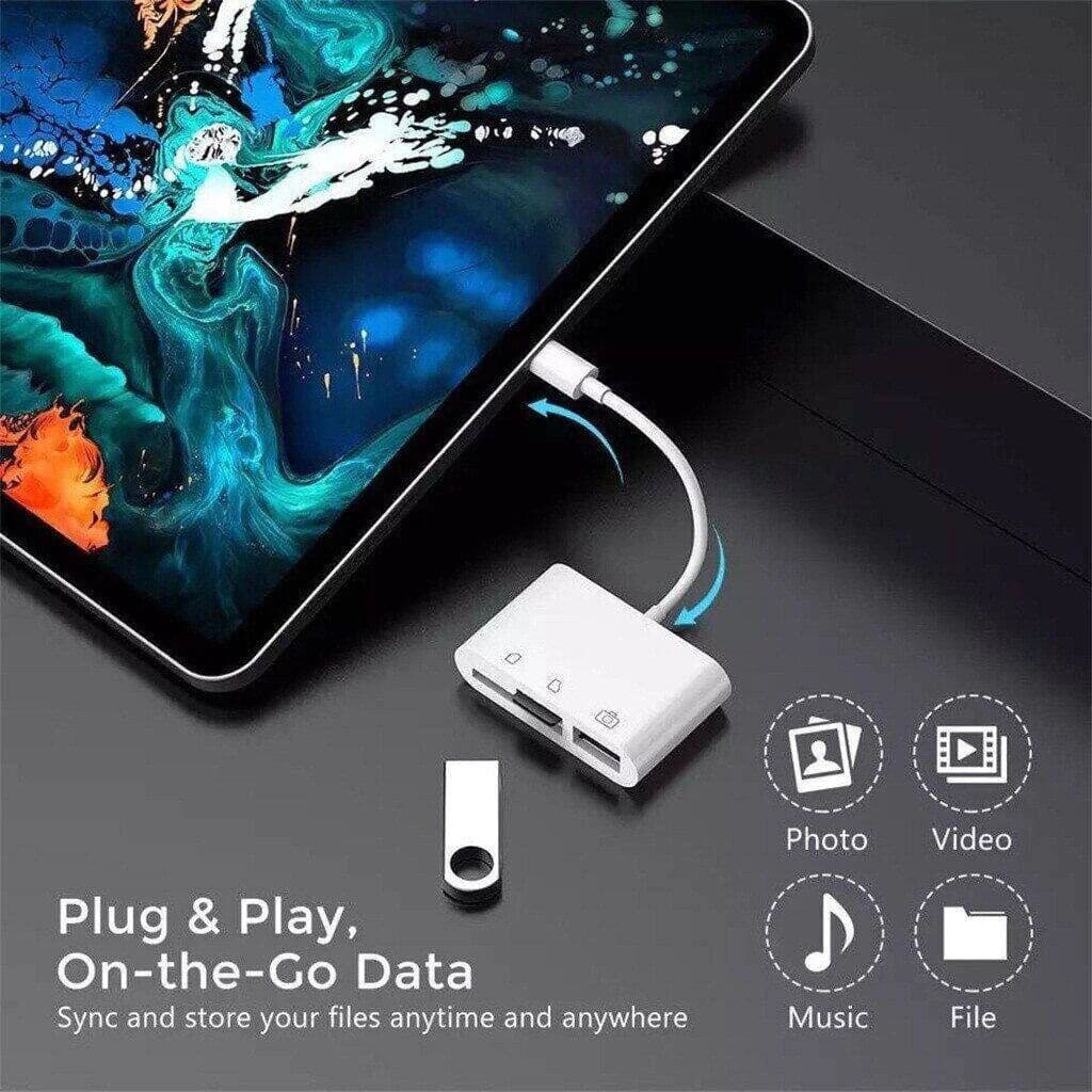 otg card reader เครื่องอ่านการ์ด SD / TF / USB การ์ดกล้อง แฟลชไดรฟ์ เครื่องอ่านการ์ดสําหรับพอร์ต USB-C / TYPE-C อะแด รูปที่ 3