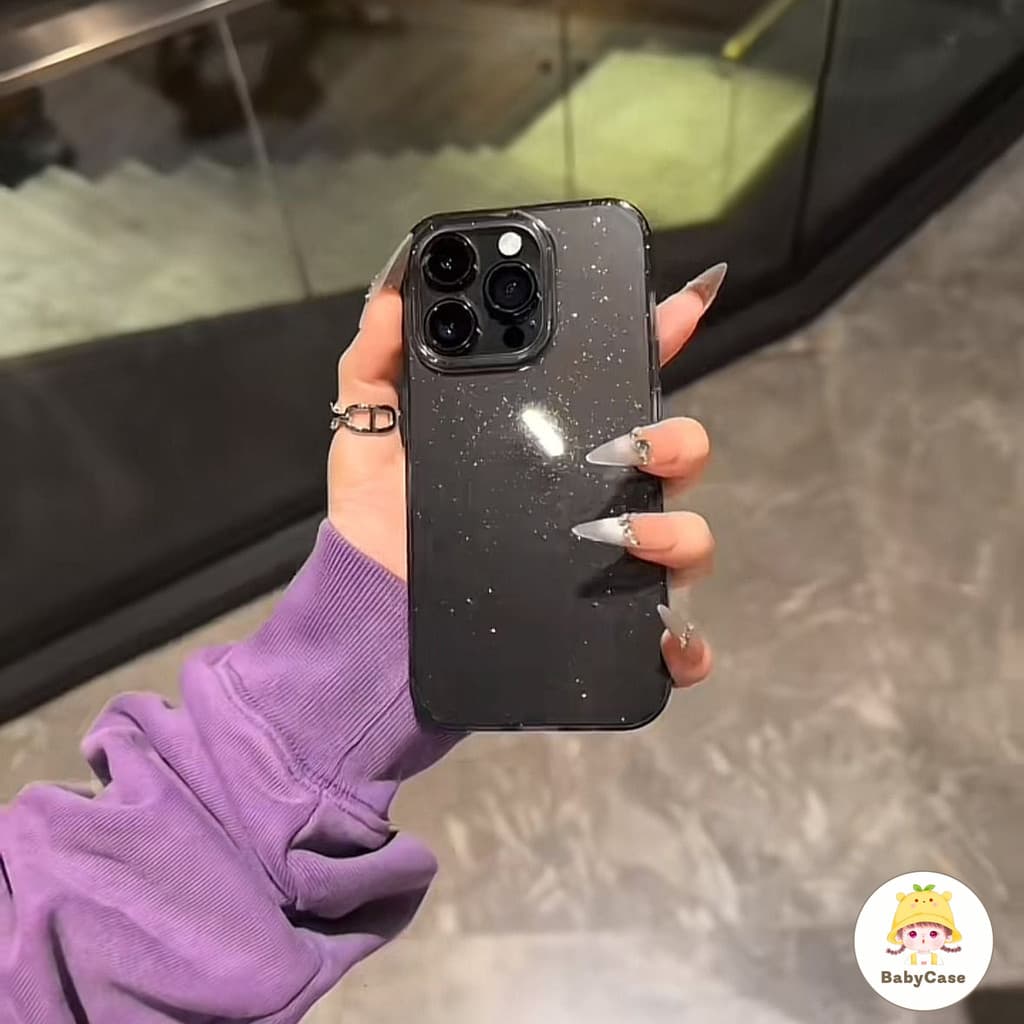 เคสไอโฟน 17 สำหรับ IPhone 16 14 11 13 12 15 Pro Max 16 7 15 8 Plus XR X XS Max ปกแป้งแวววาวเรียบง่ายน่ารักที่สร้างสรรค์ รูปที่ 6