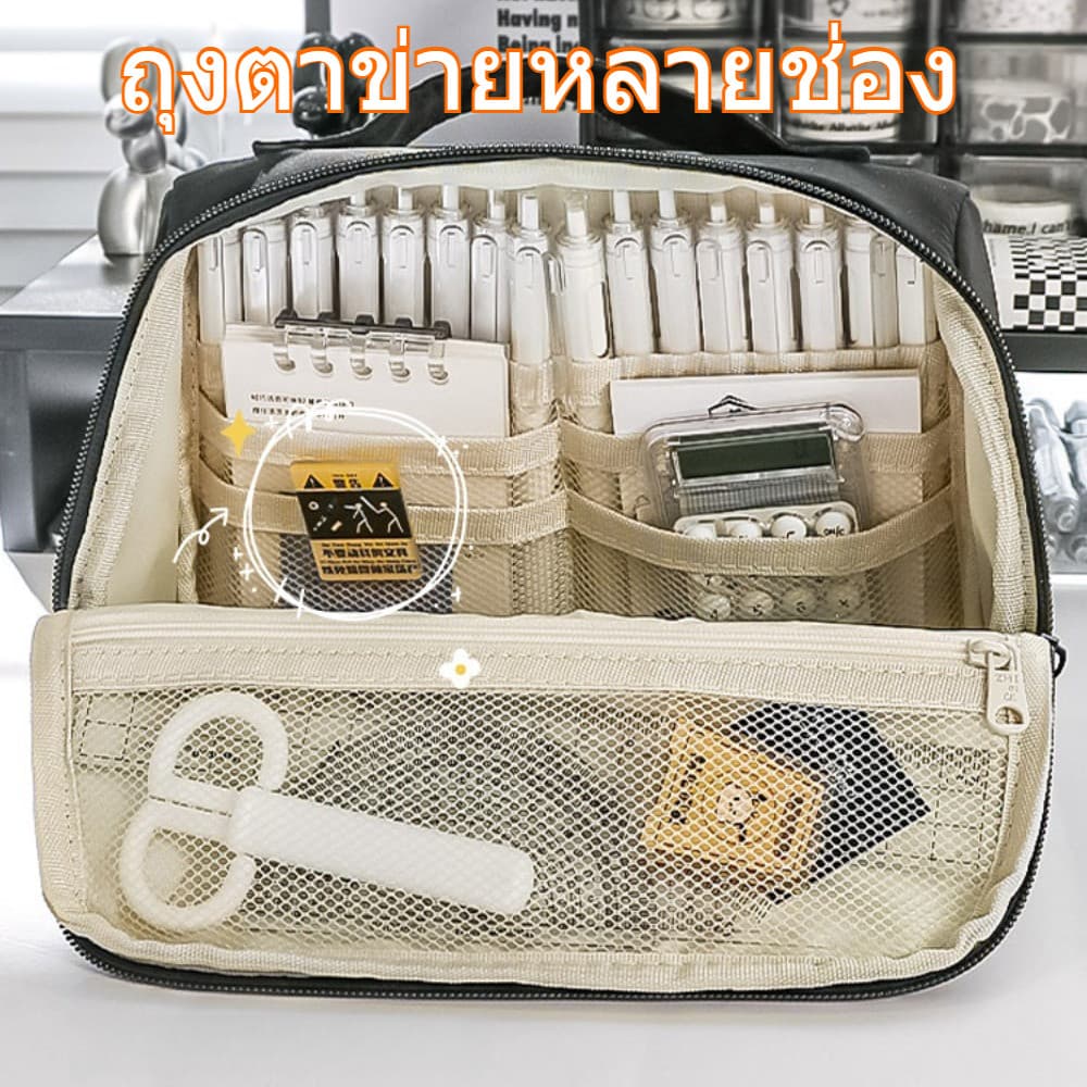 กระเป๋าใส่ปากกาสิ่งทอความจุสูง,กระเป๋าเก็บของแยกหลายชั้น,กระเป๋าใส่ปากกาการเรียนรู้ของสำนักงาน,เครื่องเขียนของนักเรียน รูปที่ 6