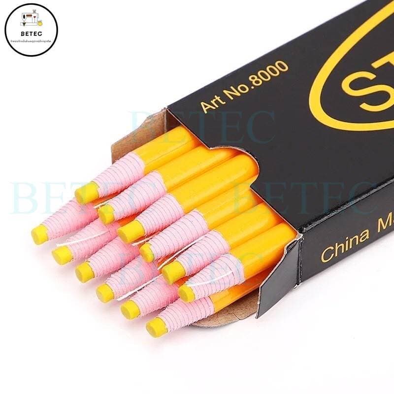 ดินสอสี เขียนผ้า มี 6 สี ขาว ดำ เเดง สีเหลือง เขียว สีน้ำเงิน ยี่ห้อ: STANDARD รูปที่ 5
