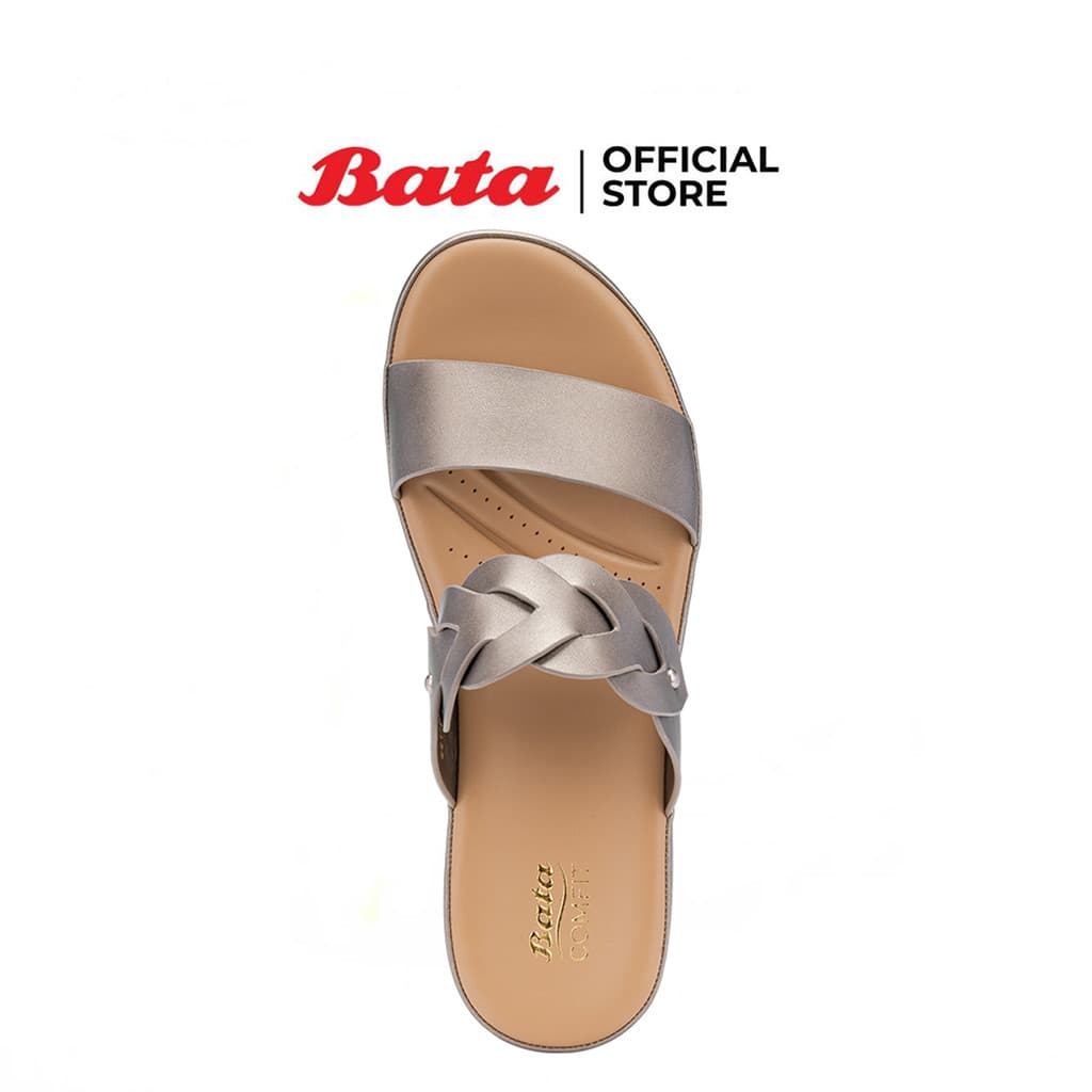 Bata บาจา รองเท้าเพื่อสุขภาพ เสริมส้น สูง 1 นิ้ว สำหรับผู้หญิง รุ่น ADRINA สีพิวเตอร์ 6012180 สีงาช้าง 6018180 รูปที่ 4