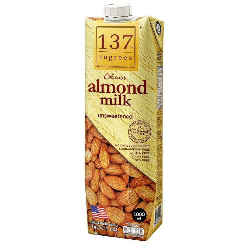 137ดีกรีน้ำนมอัลมอนด์สูตรอันสวีทเทนด์ 1000มล 137 Degrees Almond Milk Unsweetened 1000ml รูปที่ 1