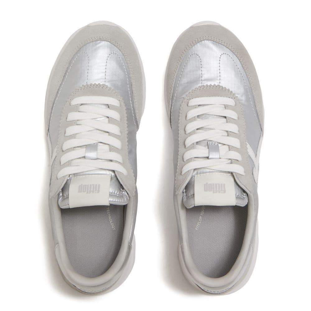 FITFLOP RETRO-Q FF M-FABRIC/SUEDE รองเท้าผ้าใบผู้หญิง รุ่น A5Q-E11 สี SILVER รูปที่ 3
