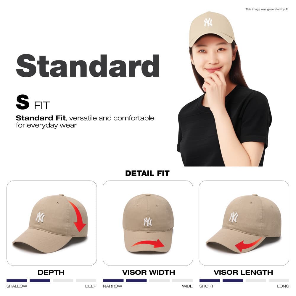 MLB หมวกแก๊ป 3ACP7701N 50IVS NEW YORK YANKEES IVORY รูปที่ 2