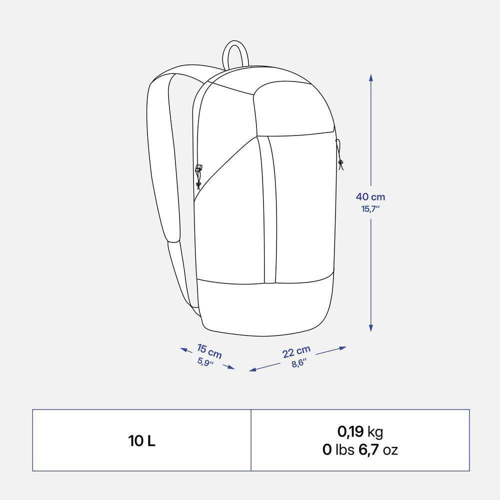 Decathlon 10 L Hiking Backpack Arpenaz เป้สะพายหลังสำหรับเดินป่ารุ่น Arpenaz Nh100 ขนาด 10 ลิตร - Black รูปที่ 3