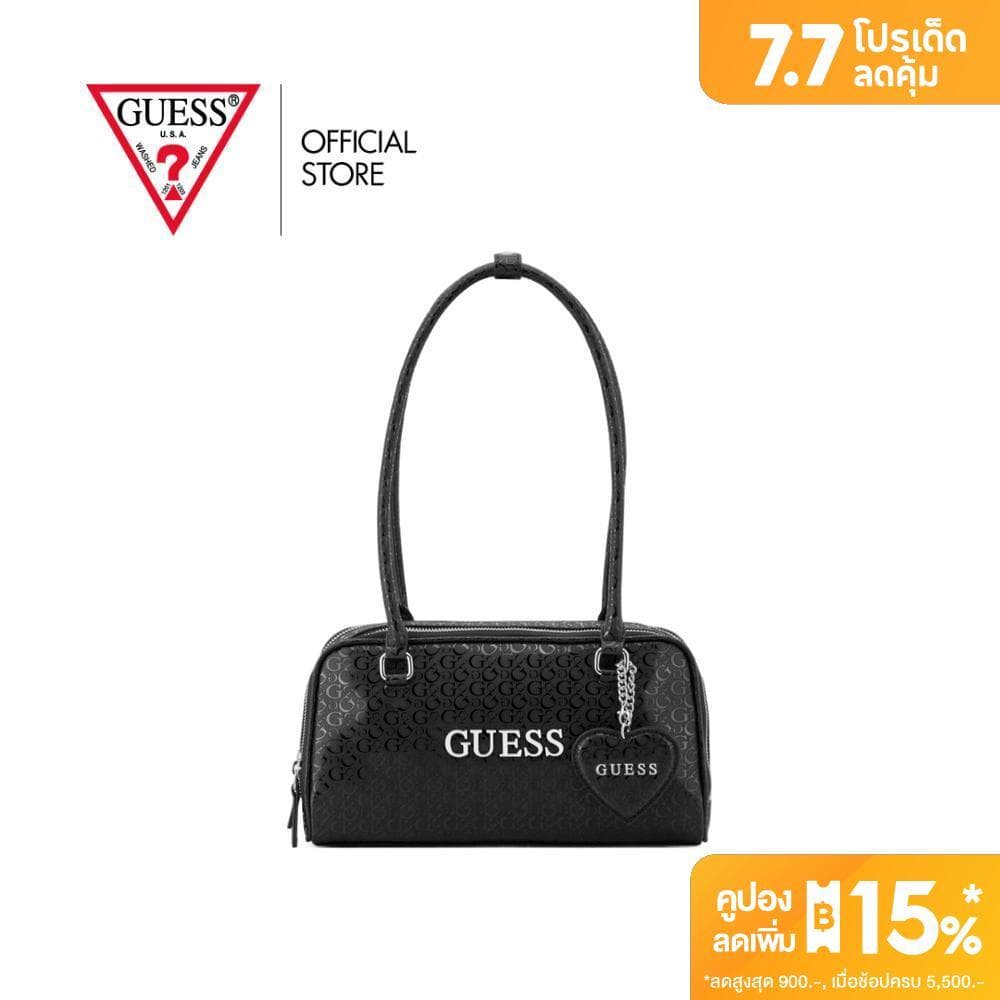 GUESS กระเป๋า รุ่น GA380709 CARLA SHOULDER SATCHEL สีดำ รูปที่ 1