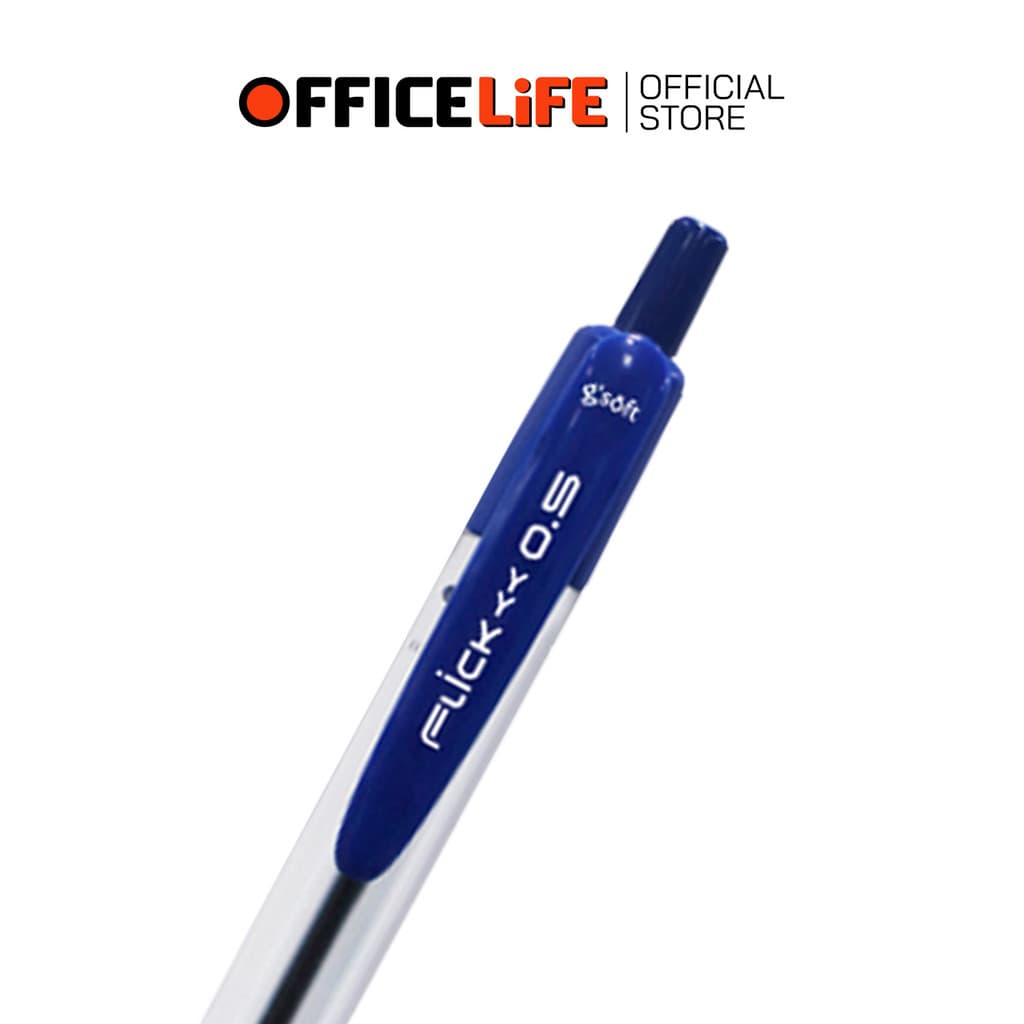 G'SOFT ปากกาลูกลื่น ปากกา รุ่น FLICK ฟลิค ขนาด 0.5 MM. หมึกน้ำเงิน หมึกแดง รูปที่ 4