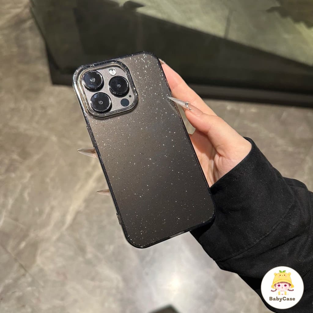 เคสไอโฟน 17 สำหรับ IPhone 16 14 11 13 12 15 Pro Max 16 7 15 8 Plus XR X XS Max ปกแป้งแวววาวเรียบง่ายน่ารักที่สร้างสรรค์ รูปที่ 3
