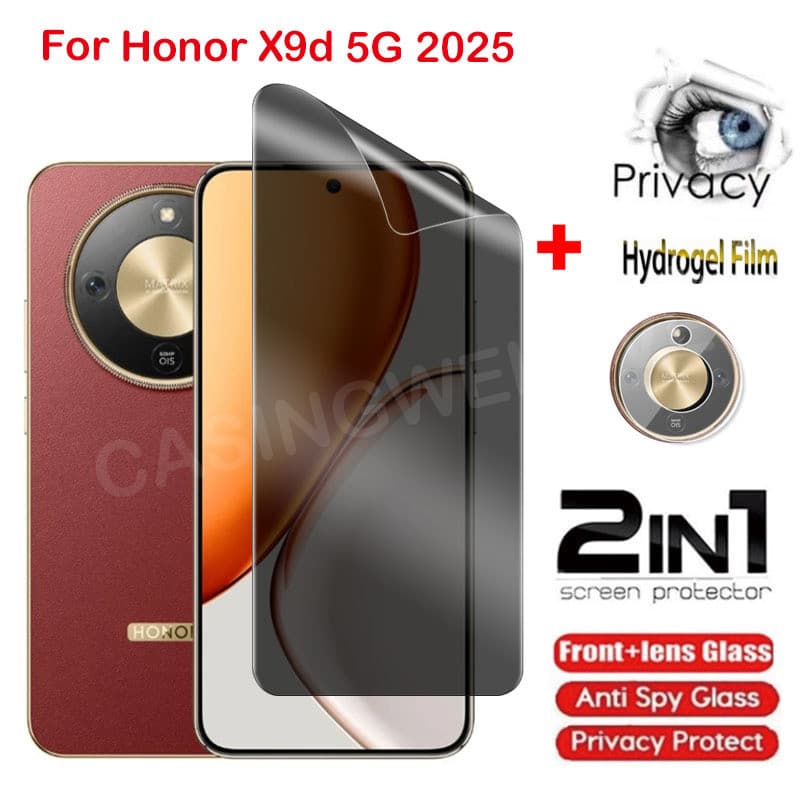 ป้องกันหน้าจอสําหรับ Honor X9d X9c สมาร์ท X70 X9A X9B X9 5G 2025 ความเป็นส่วนตัว Hydrogel ฟิล์ม Anti-Spy คลุมทั้งหมดป้องกันหน้าจอฟิล์มกลับเลนส์ป้องกันฟิล์ม รูปที่ 1