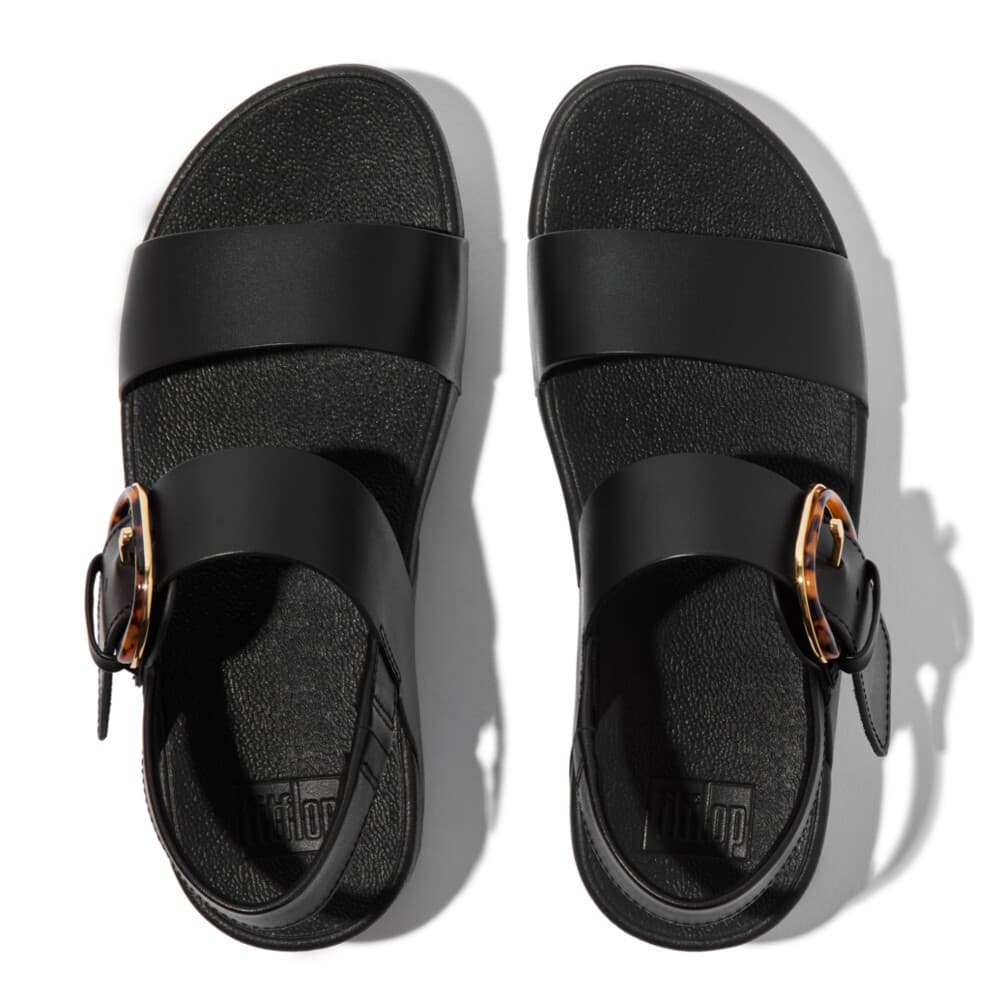 FITFLOP LULU RESIN-BUCKLE BACK-STRAP รองเท้าแตะแบบรัดส้นผู้หญิง รุ่น JE7-090 สี BLACK รูปที่ 3