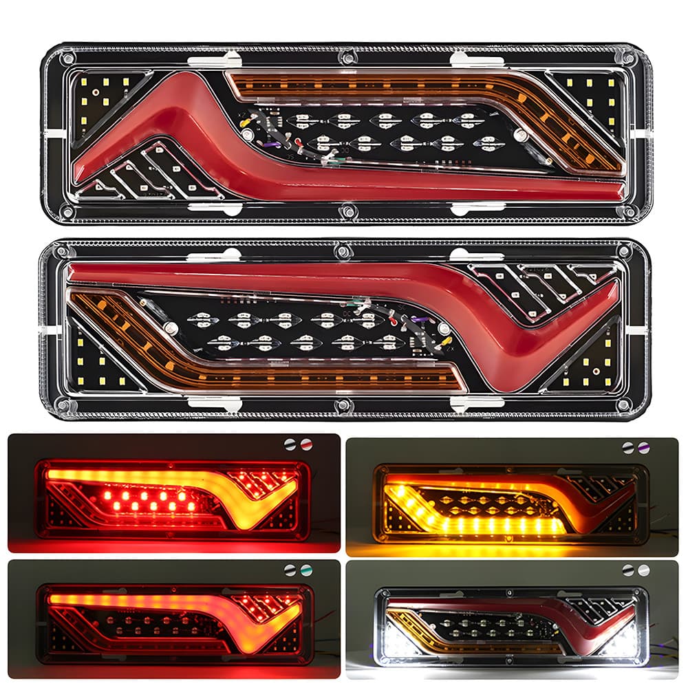 ไฟท้ายรถบรรทุก LED ไฟท้าย LED ไฟเบรค 12V ไฟตัดหมอกไฟถอยหลังไฟแสดงสถานะเหมาะสำหรับรถบรรทุกและรถพ่วง รูปที่ 4