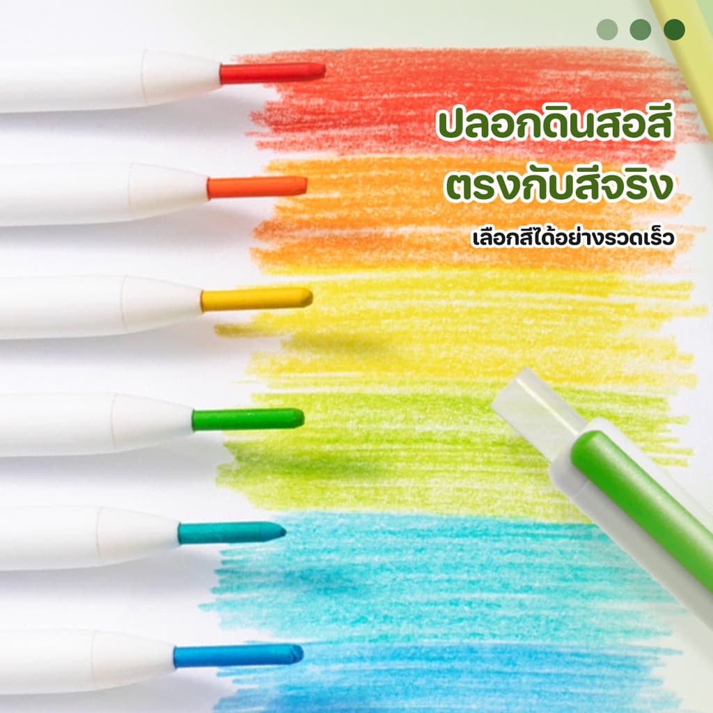 ohayo สีไม้ สามารถลบได้ ดินสอสี สีเทียน ดินสอสีศิลปะ erasable colour pencil 12 สี / 24 สี / 36 สี / 48 สี อุปกรณ์วาดรูป รูปที่ 3