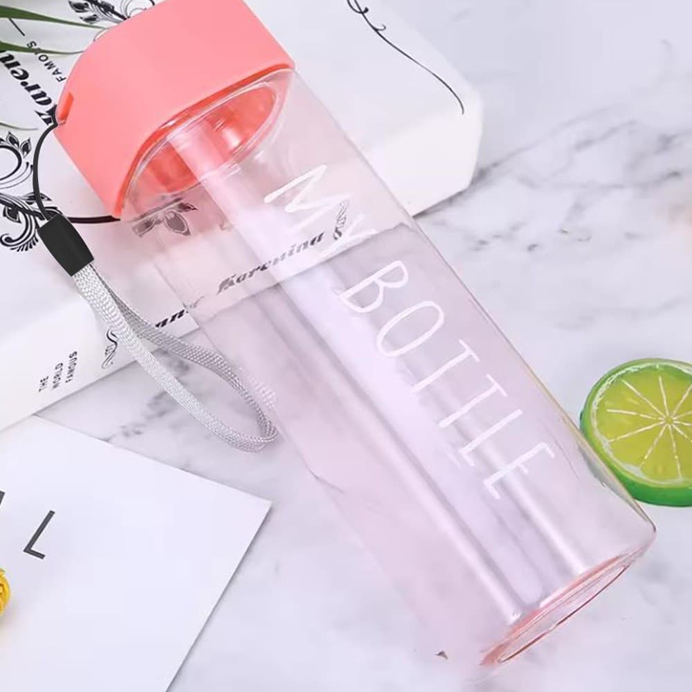 ขวดน้ำใสขนาด 500ml ทำจากพลาสติกแบบพกพาป้องกันการรั่วเหมาะสำหรับชานมและเครื่องดื่มเย็น รูปที่ 5