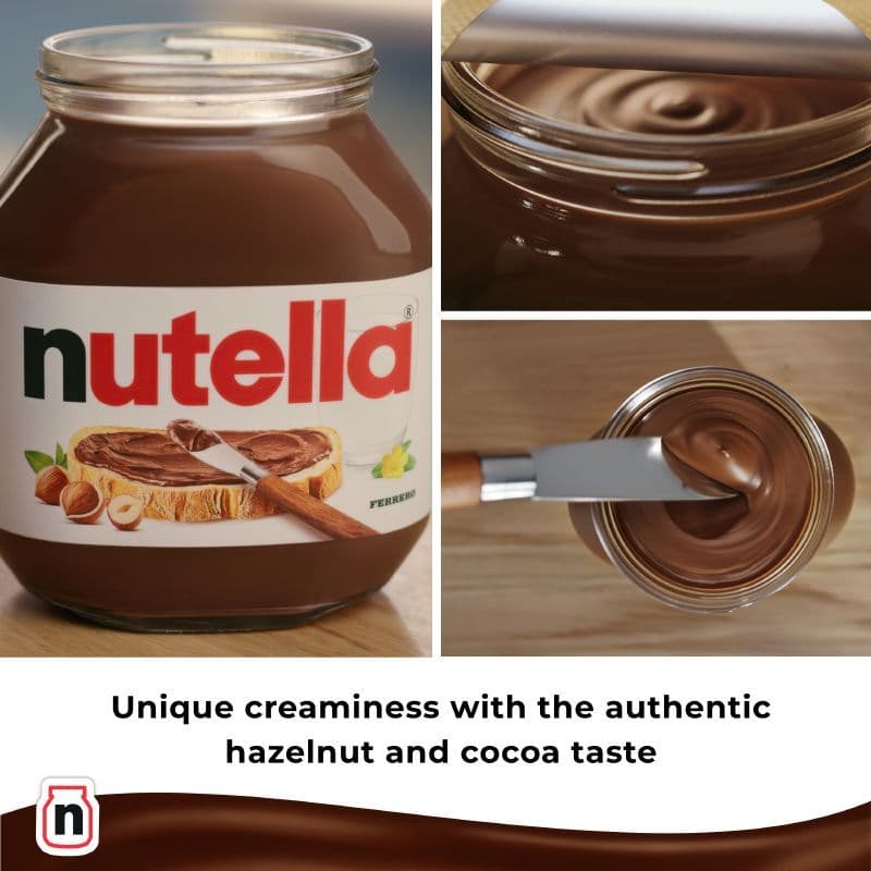 นูเทลล่าเฮเซลนัทบดผสมโกโก้ 680กรัม Nutella Hazelnut Spead 680g. รูปที่ 3