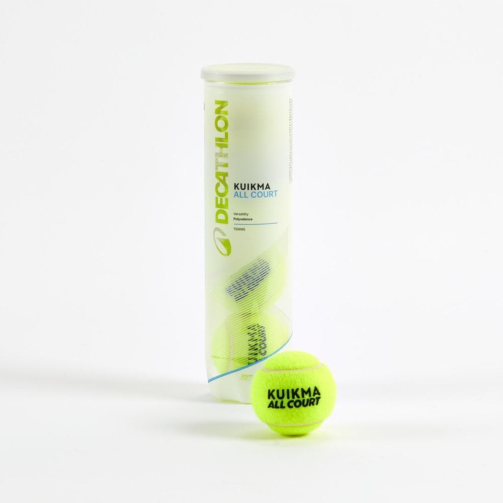 Decathlon Versatile Training Tennis Ball All Court Pro 4-Pack ลูกเทนนิสอเนกประสงค์รุ่น Comfort แพ็ค 4 ลูก - Yellow รูปที่ 3