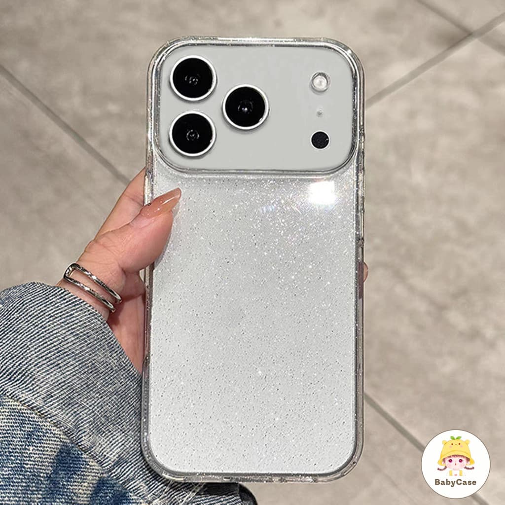 เคสไอโฟน 17 สำหรับ IPhone 16 14 11 13 12 15 Pro Max 16 7 15 8 Plus XR X XS Max ปกแป้งแวววาวเรียบง่ายน่ารักที่สร้างสรรค์ รูปที่ 4