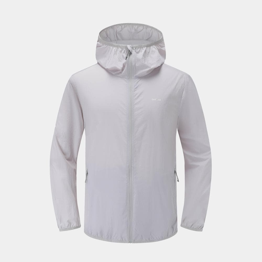 Decathlon Men Anti UV Helium 100 Jkt เสื้อแจ็คเก็ตป้องกันรังสียูวีดีไซน์ไร้ตะเข็บสำหรับผู้ชาย รุ่น Helium 100 - Grey รูปที่ 2