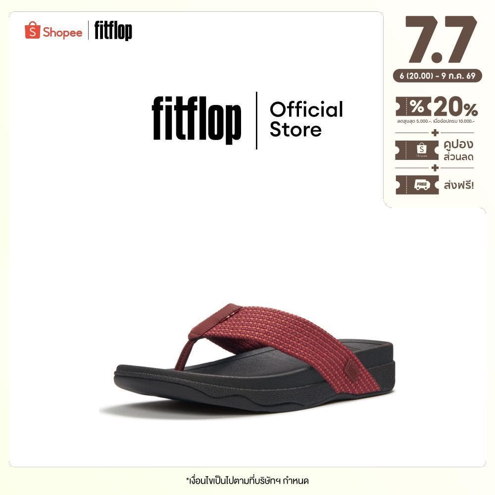 FITFLOP SURFER WEAVE-STRIPE รองเท้าแตะแบบหูหนีบผู้ชาย รุ่น GE9-D80 สี RED รูปที่ 1