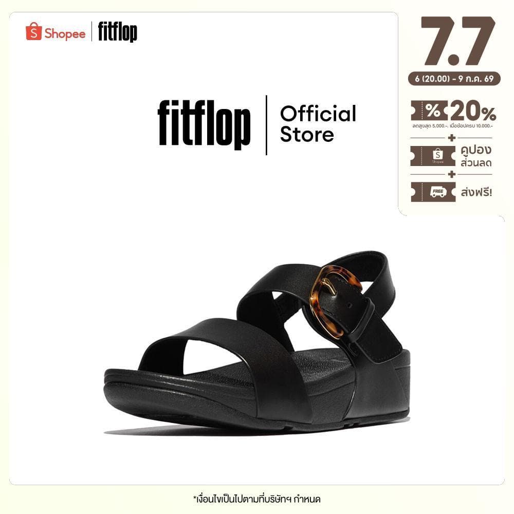 FITFLOP LULU RESIN-BUCKLE BACK-STRAP รองเท้าแตะแบบรัดส้นผู้หญิง รุ่น JE7-090 สี BLACK รูปที่ 1