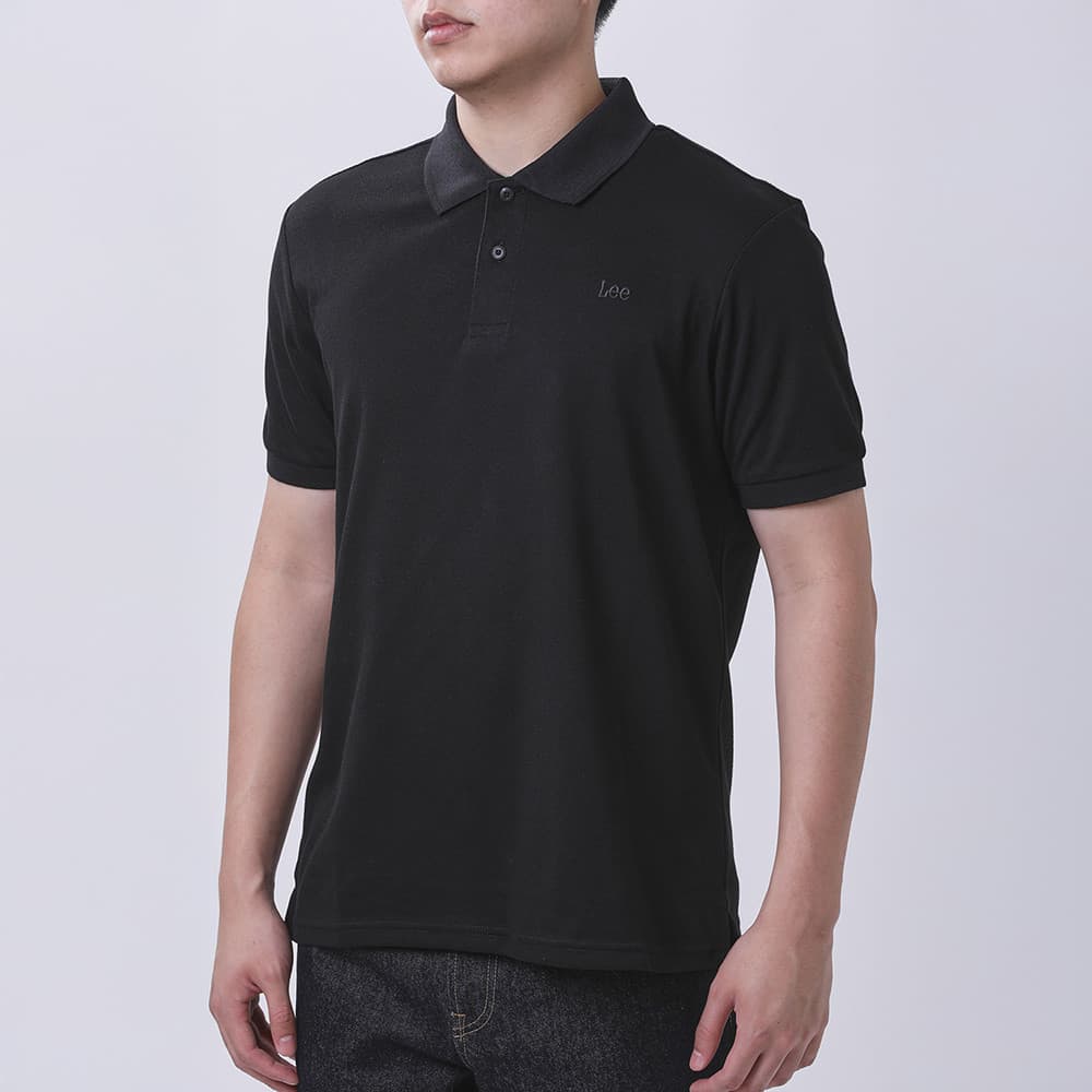 LEE เสื้อยืดโปโลผู้ชาย ทรง Regular รุ่น LE F125MPOLF01 สีดำ รูปที่ 3
