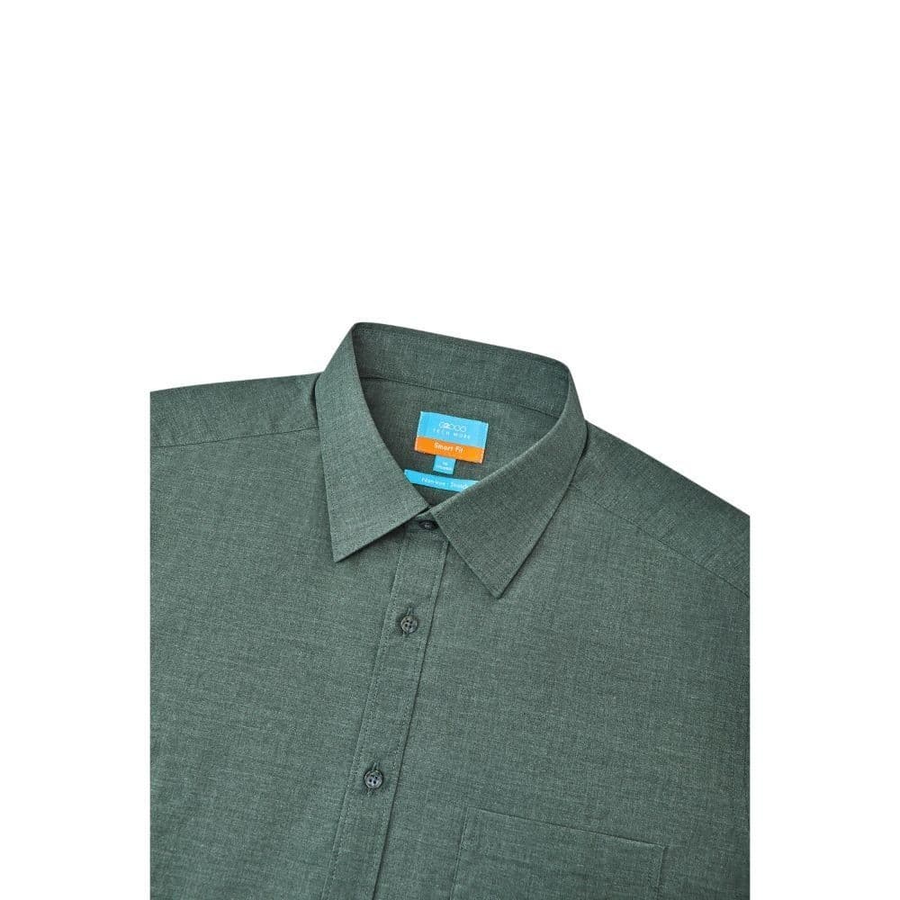 G2000 เสื้อเชิ้ตแขนสั้นแบบทางการสำหรับผู้ชาย Smart Fit รุ่น 2113101248 GREEN รูปที่ 3