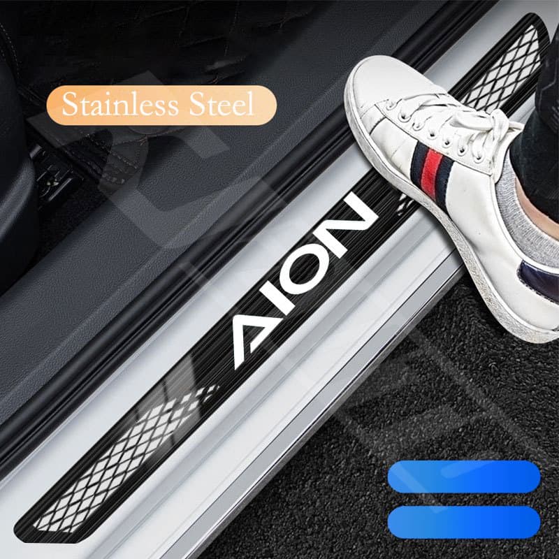 4pcs สแตนเลสเกณฑ์แถบโลหะตกแต่งประตูรถยนต์ สําหรับ GAC Aion Y Plus/UT/V/ES รูปที่ 2